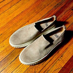Sofft Potina Leather Suede Platform Sneaker Slip-on